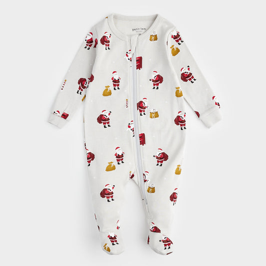 Petit Lem Organic Cotton Sleeper - Must be Santa