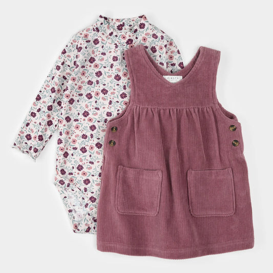 Petit Lem Baby Set - Overall Dress