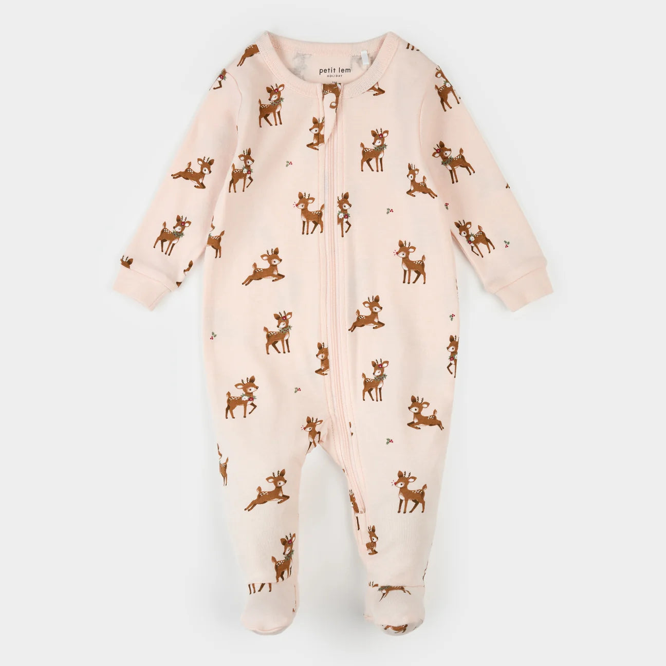 Reindeer on Pink Organic Cotton Sleeper