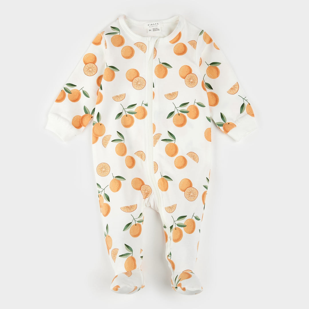 Petit Lem Organic Cotton Sleeper - Oranges