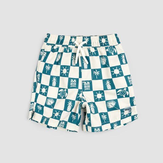 Miles the Label Swim Shorts - Tropical Checkerboard