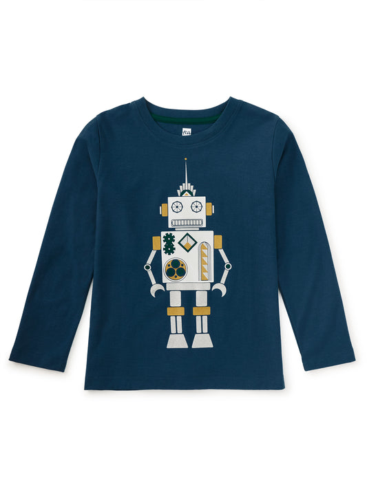 Tea Collection Graphic Tee - Metallic Robot