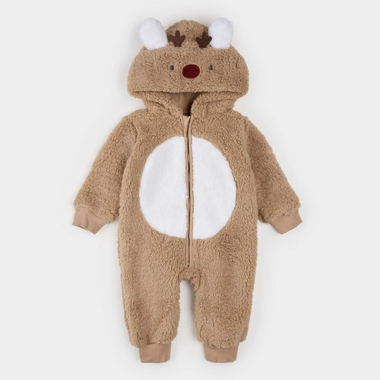Littlest Reindeer Sherpa Playsuit