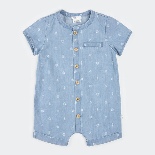 Petit Lem Baby Romper - Seaside