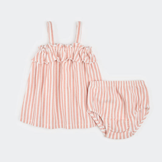 Petit Lem Baby Dress - Pink Stripe