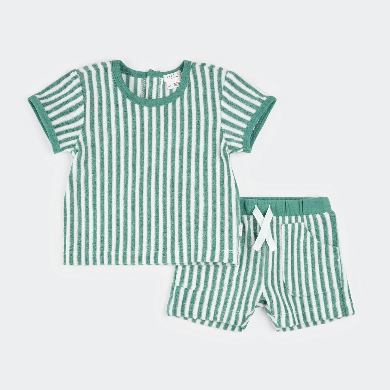 Petit Lem Baby Set - Turquoise Stripe