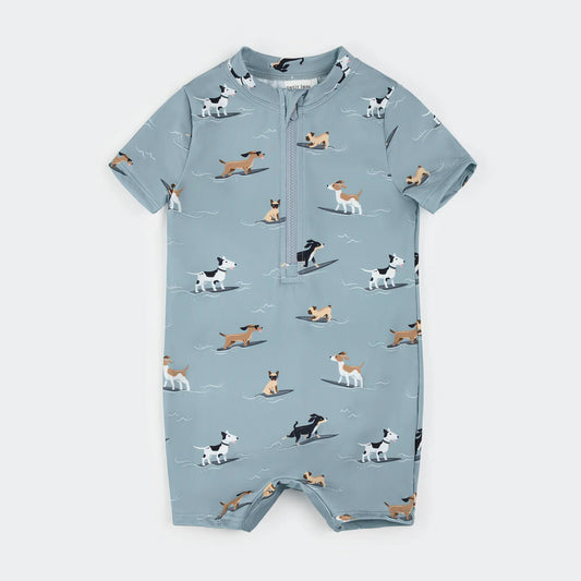 Petit Lem Baby One Piece Rashguard - Surf Dogs