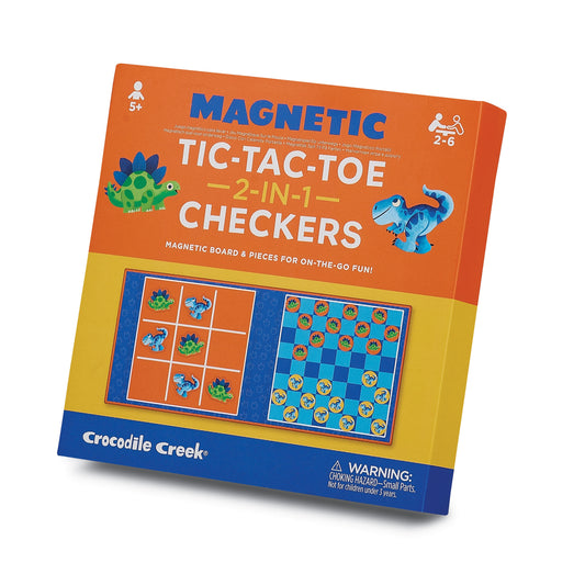 Magnetic Dino Tic Tac Toe & Checkers
