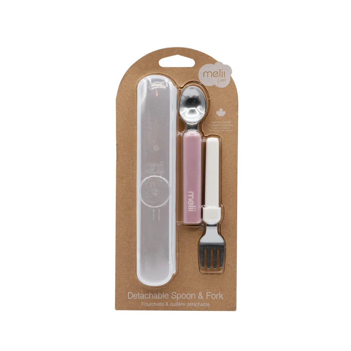 Luxe Detachable Spoon and Fork - Pink