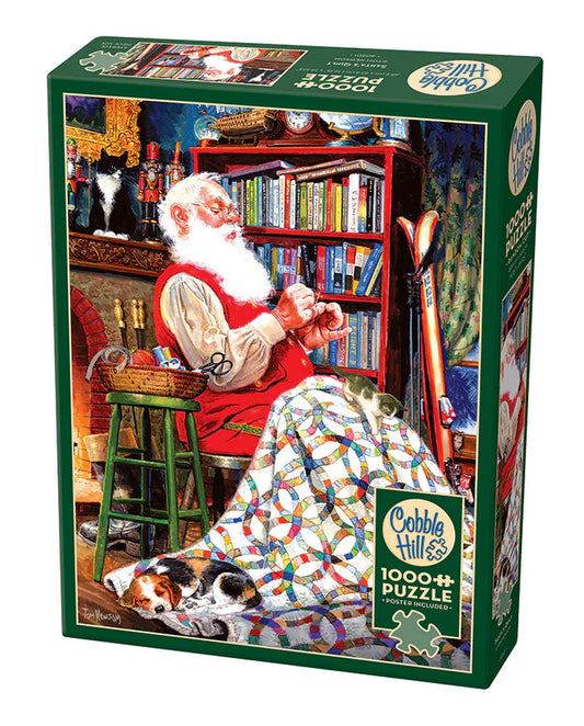 Cobble Hill 1000 Piece - Santa's Quilt