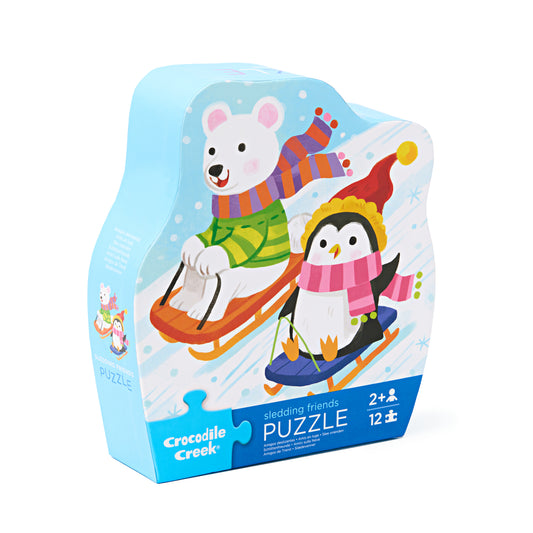 Sledding Friends 12 Piece Puzzle