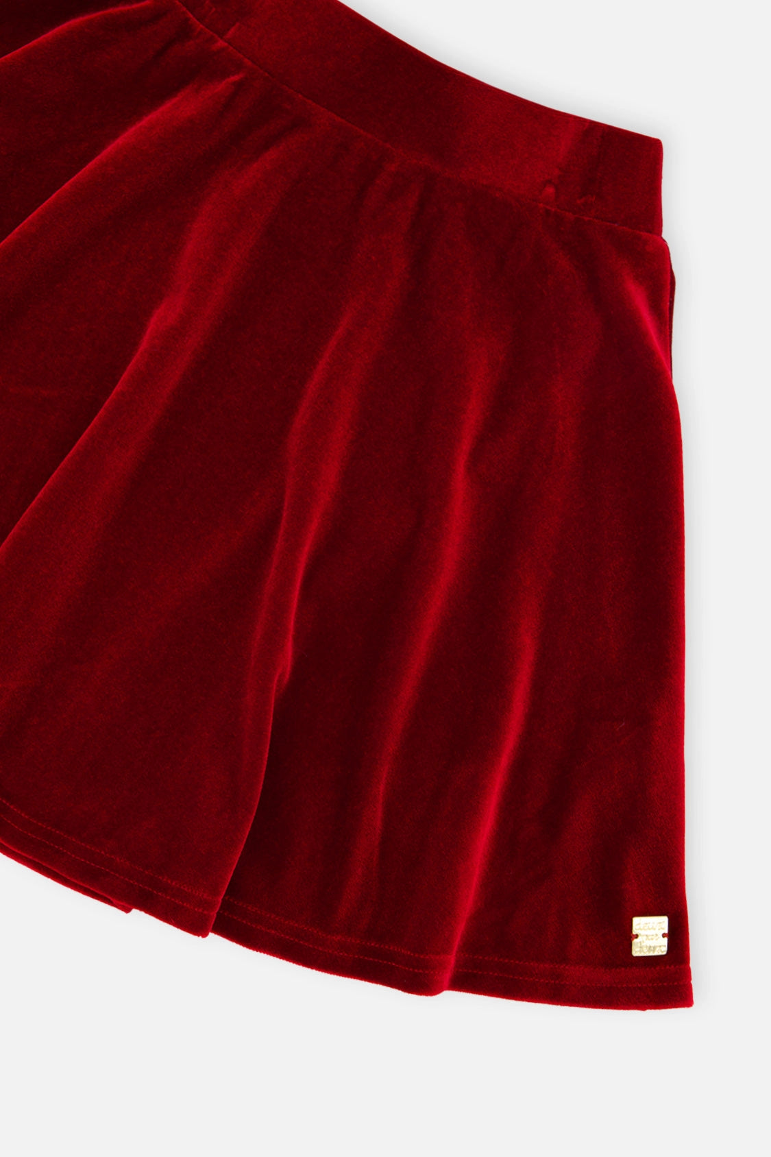Deux par Deux Red Velvet Skirt