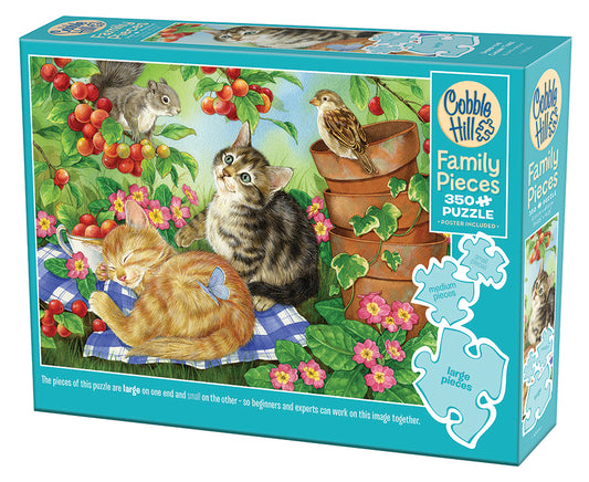 Cobble Hill 350 Piece Family Puzzle - Under the Cherry Tree