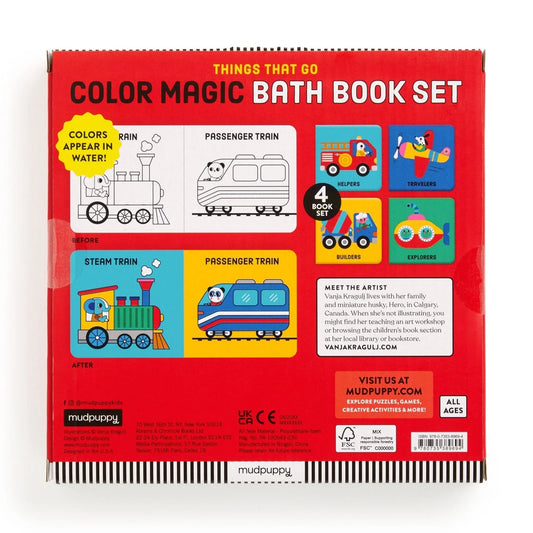Color Magic Bath Book Set - Things That Go