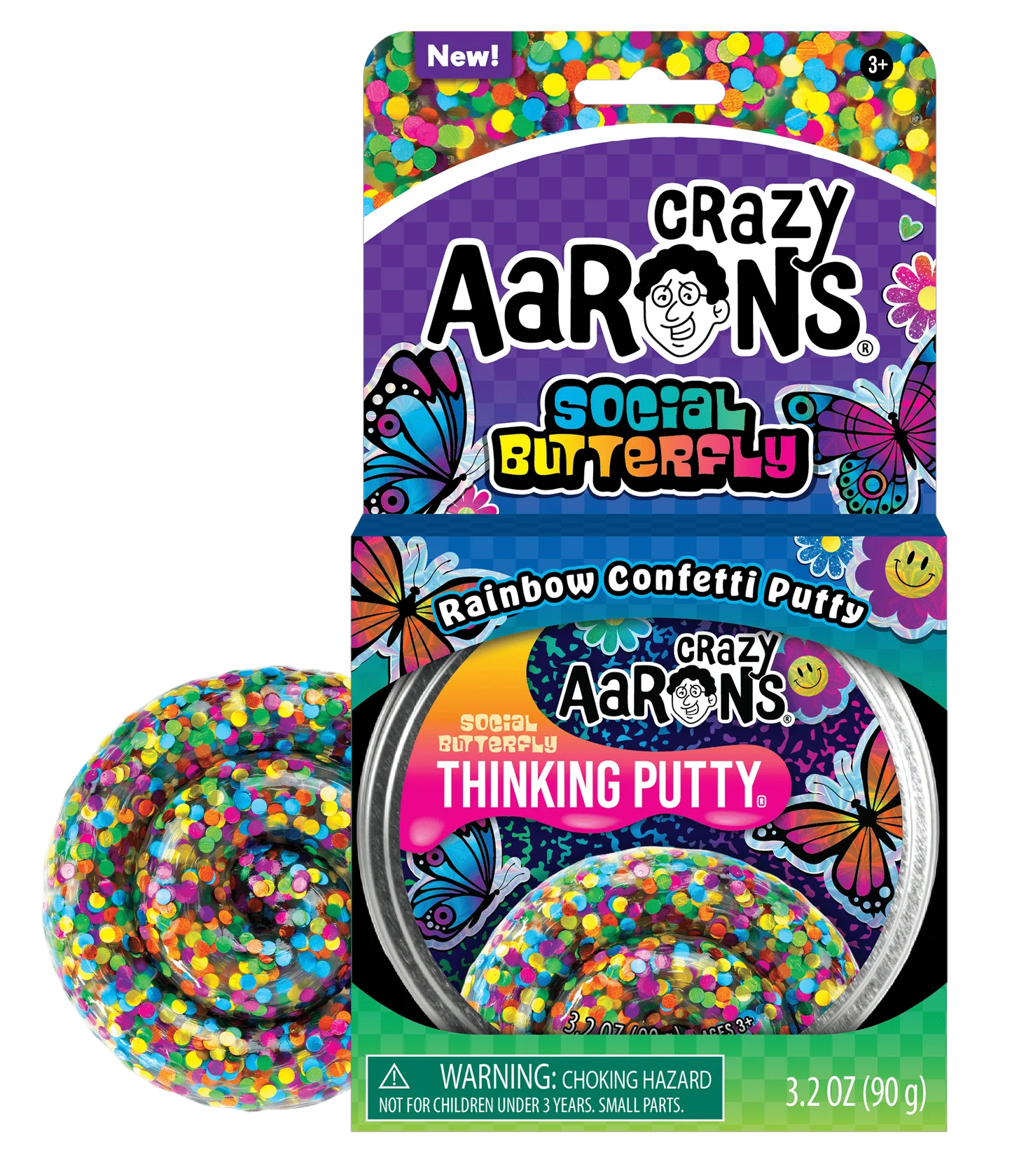 Crazy Aaron's Thinking Putty 4” Trendsetters Tin - Rainbow