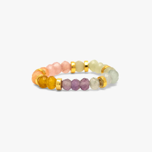 Pura Vida Stretch Ring - Ombre Rainbow