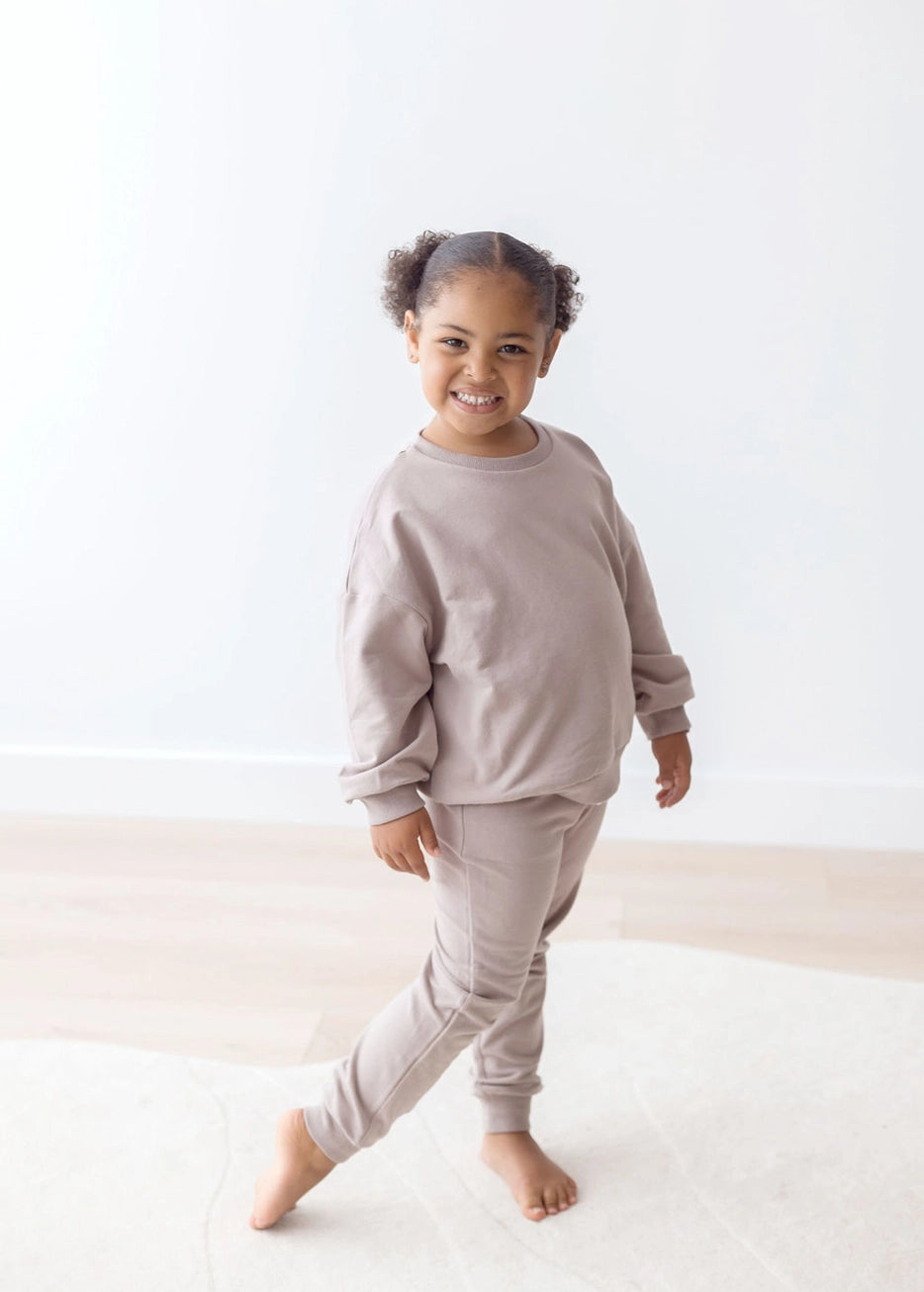 Sweatshirt & Jogger Set - Pale Mulberry