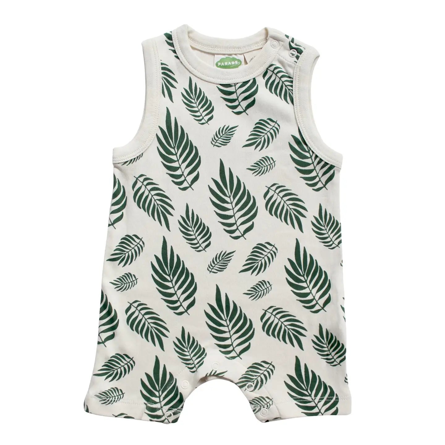 Parade Organic Cotton Romper - Palm Leaves