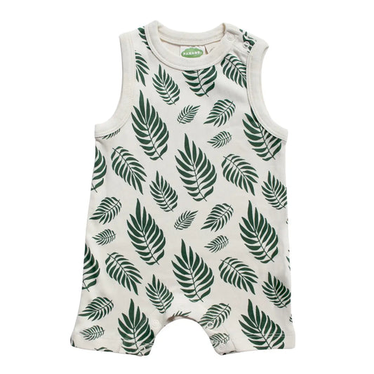 Parade Organic Cotton Romper - Palm Leaves