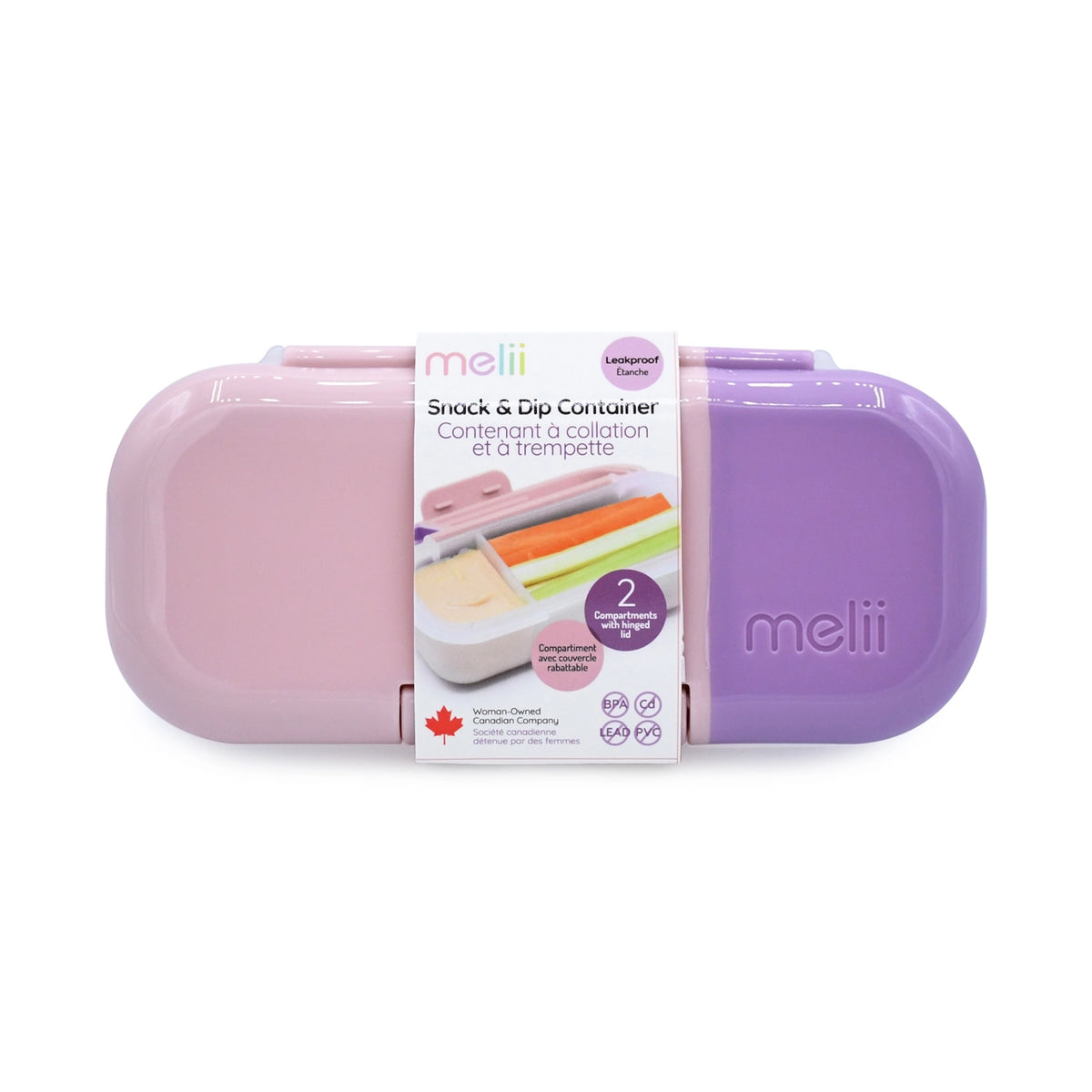 Snack & Dip Container - Blush/Berry