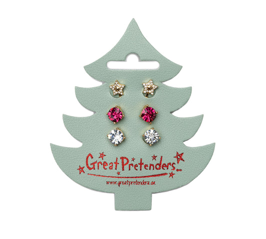Great Pretenders Clip Earrings - Holiday Tree