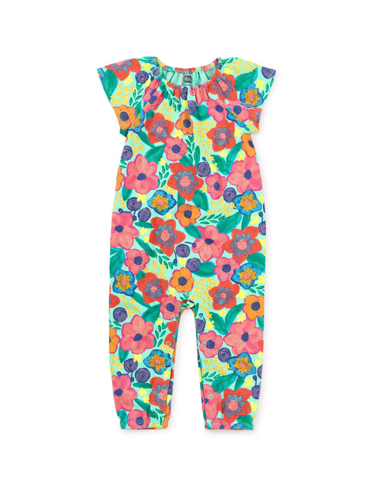 Tea Collection Baby Romper - Painterly Floral