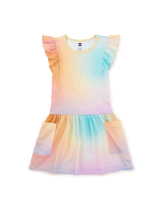 Tea Collection Pocket Dress - Rainbow Gradient