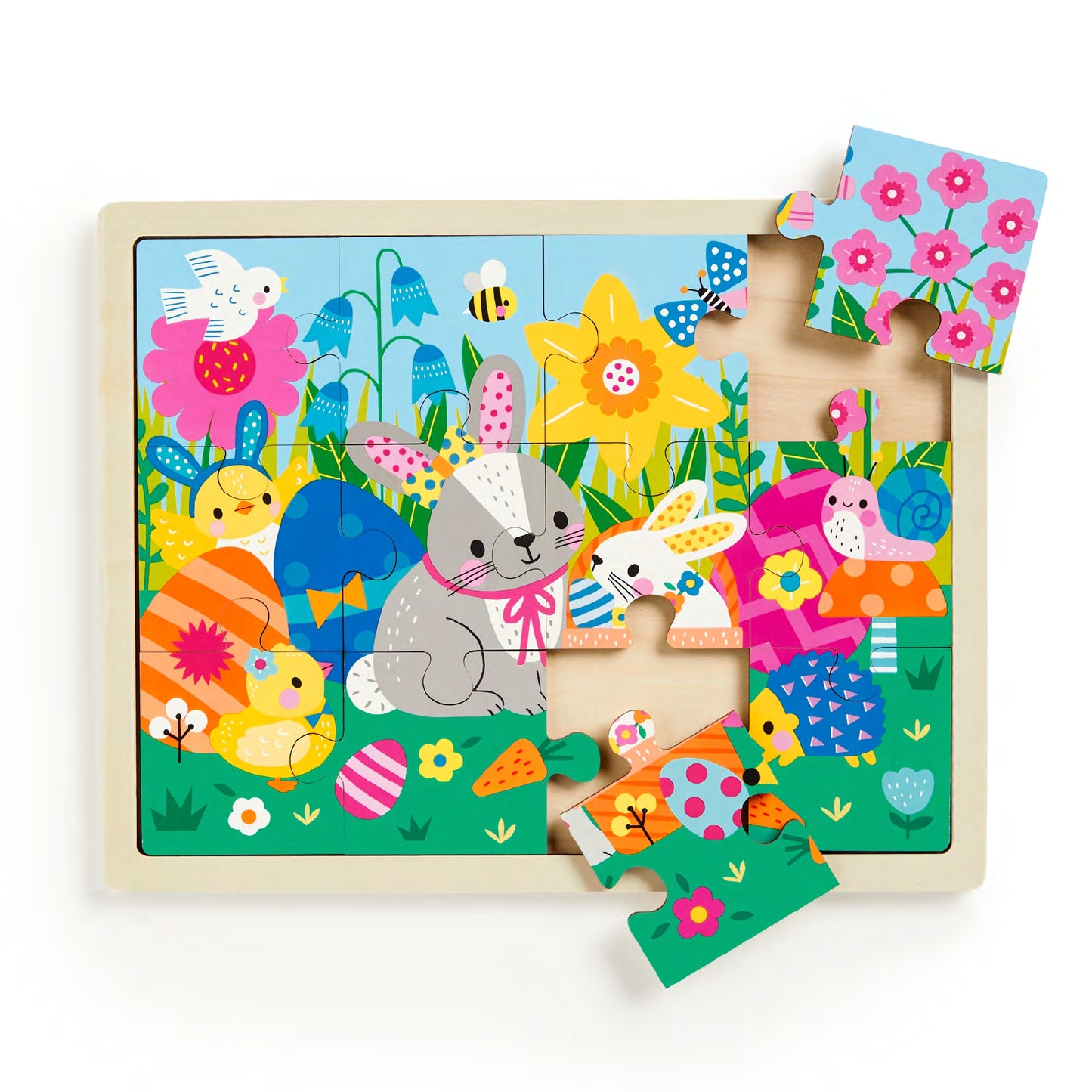 Spring Friends Wood 12 Piece Puzzle