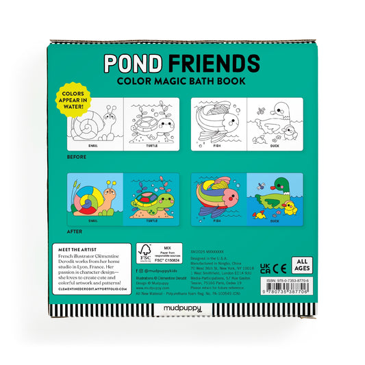 Color Magic Bath Book - Pond Friends