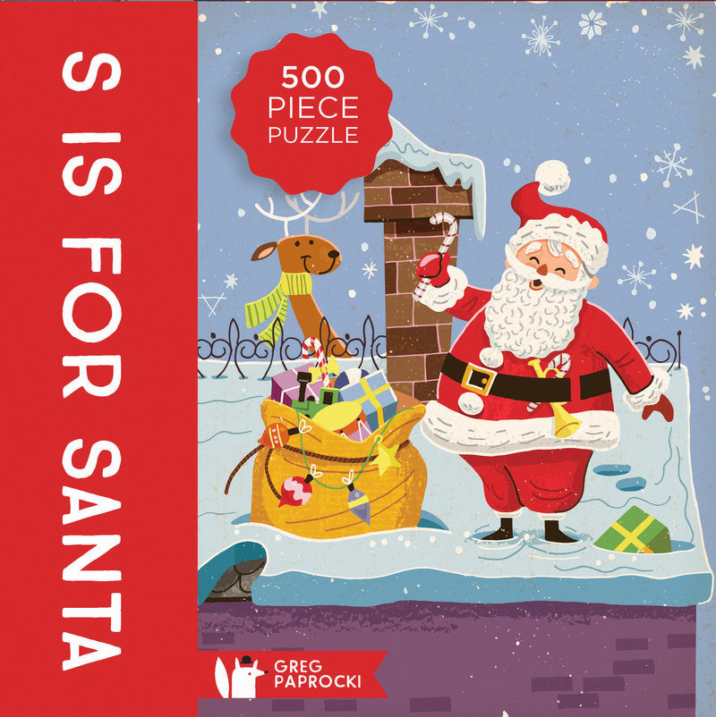 500 piece Puzzle - S is for Santa