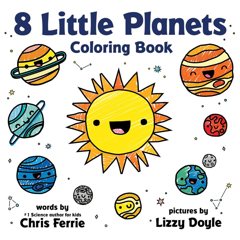 8 Little Planets Colouring Book