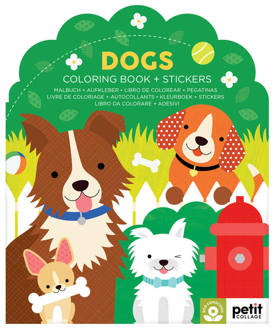Dogs Colouring Book with Stickers