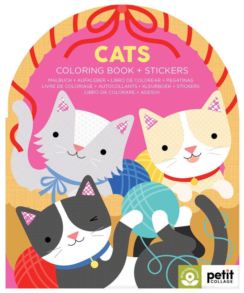 Cats Colouring Book with Stickers