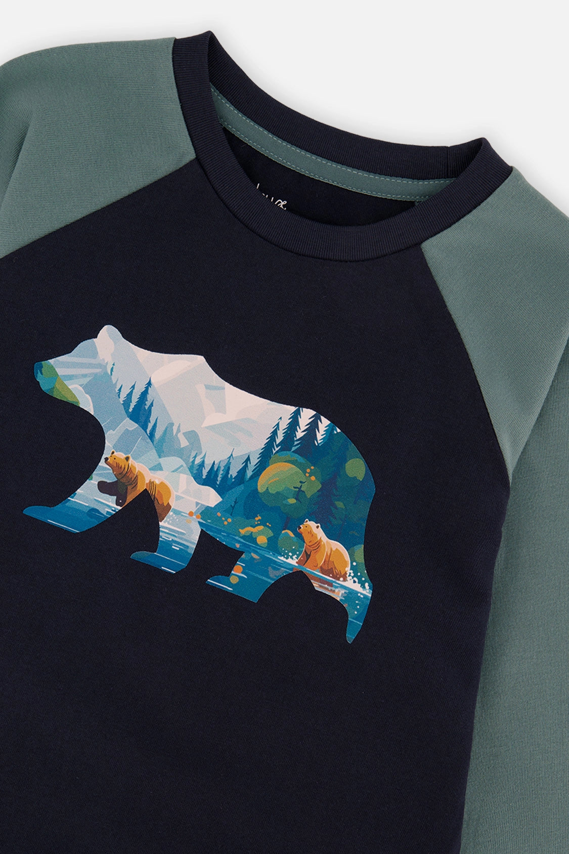 Deux par Deux Long Sleeve Tee - Landscape Bear