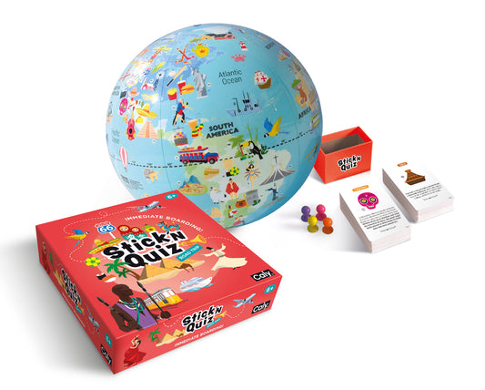 Stick n Quiz Road Trip Globe Game