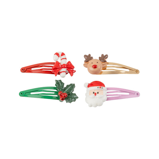 Set of 4 Christmas Hairclips