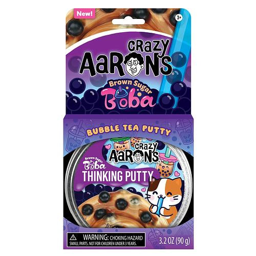 Crazy Aaron's Thinking Putty 4” Tin - Boba Tea