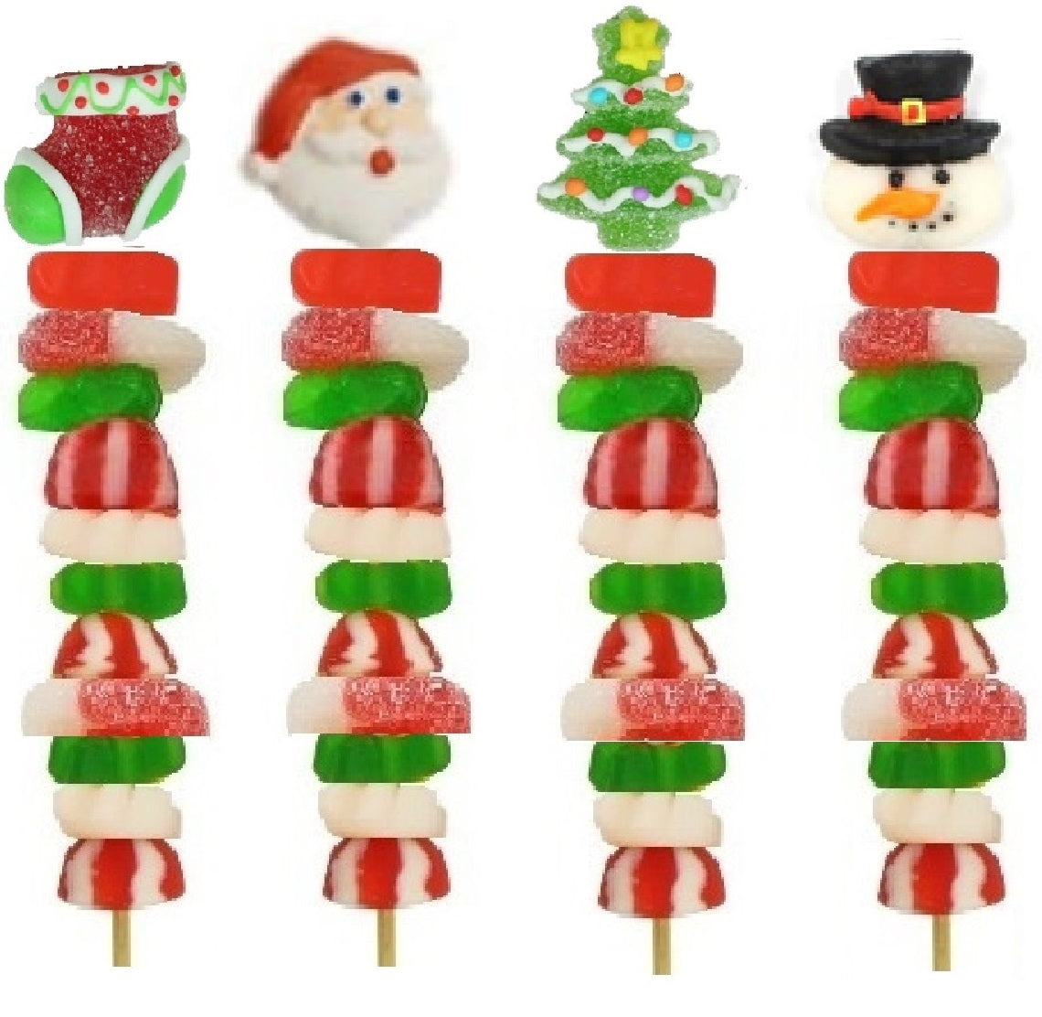 Candy Kabobs - Christmas