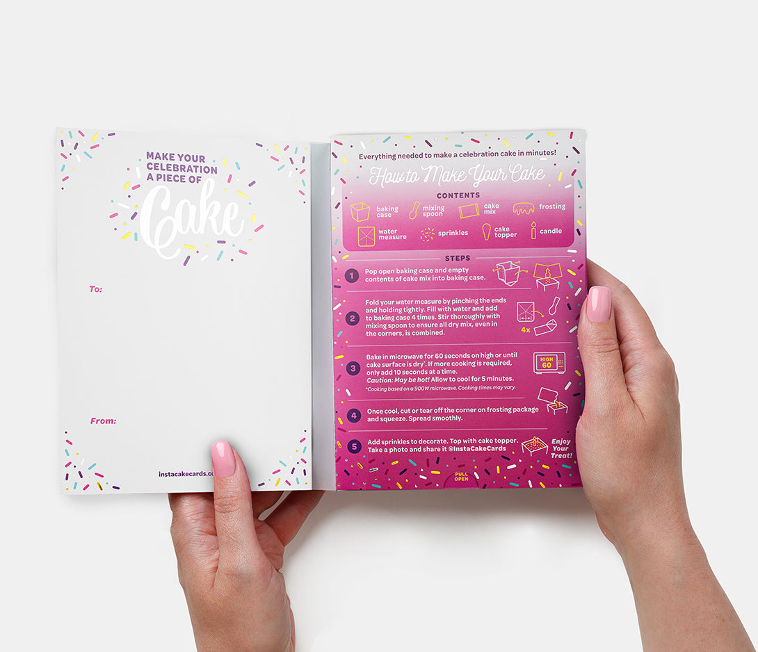 InstaCake "Happy Birthday" Pink Card
