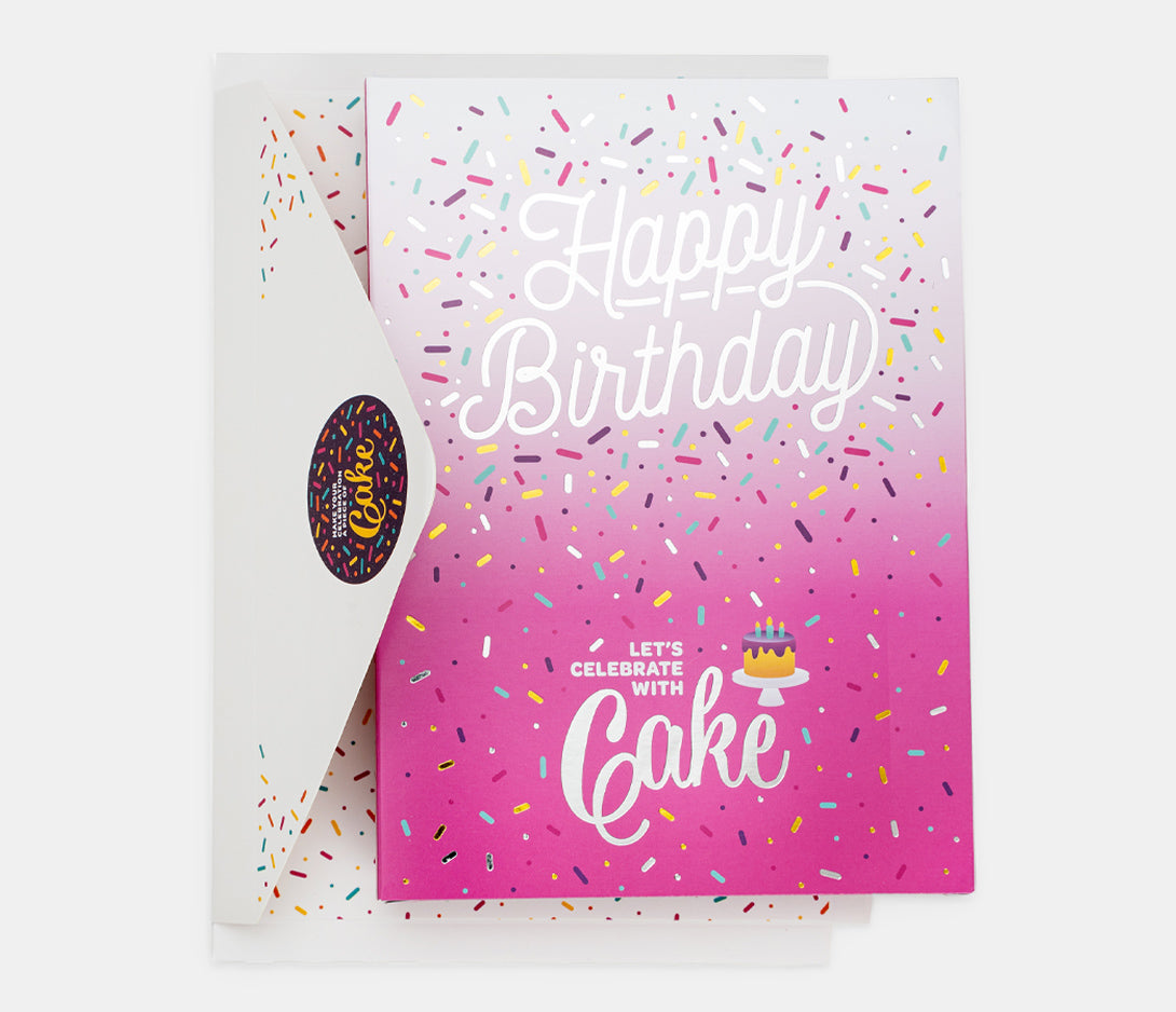 InstaCake "Happy Birthday" Pink Card