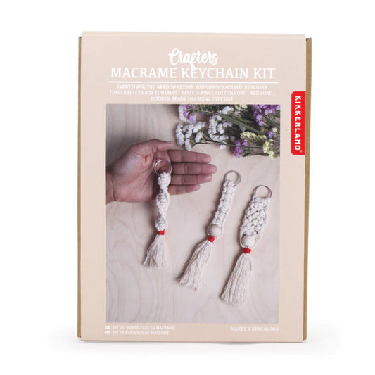 Kikkerland Crafters Macrame Keyring Kit