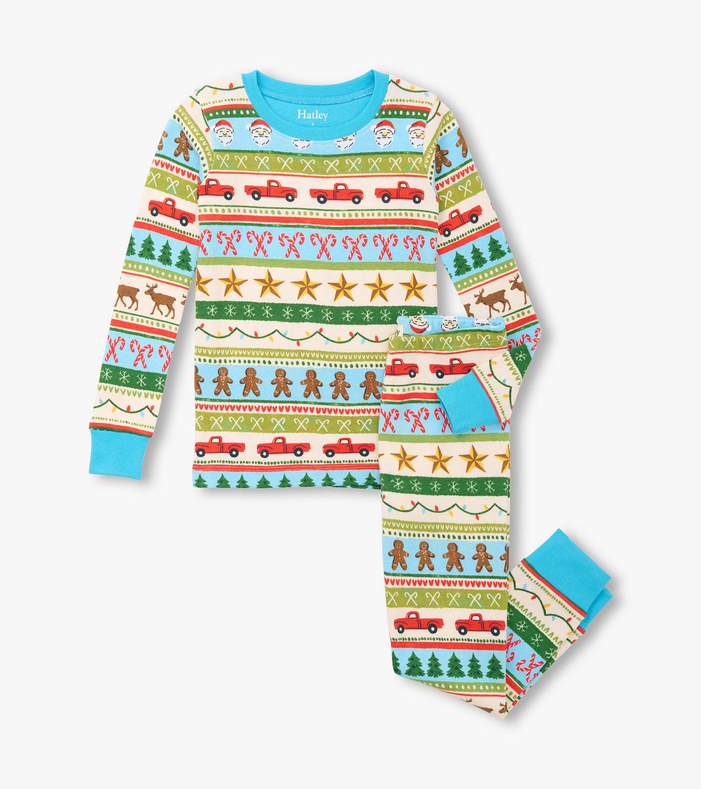 Fun Fair Isle Blue Organic Cotton PJs
