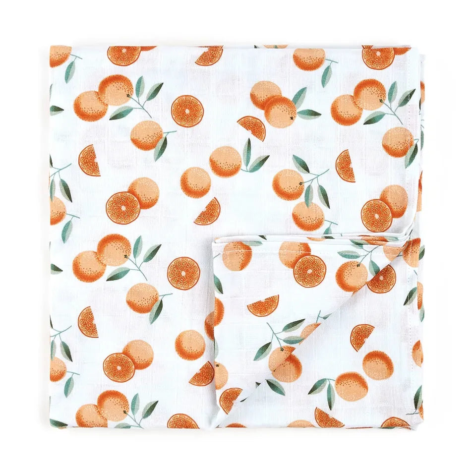 Petit Lem Organic Cotton Swaddle - Oranges