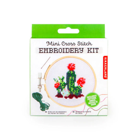 Kikkerland Mini Cross Stich Kit - Cactus