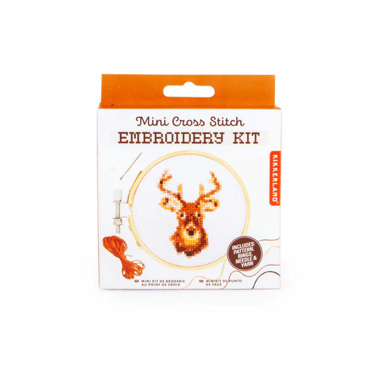 Kikkerland Mini Cross Stich Kit - Deer