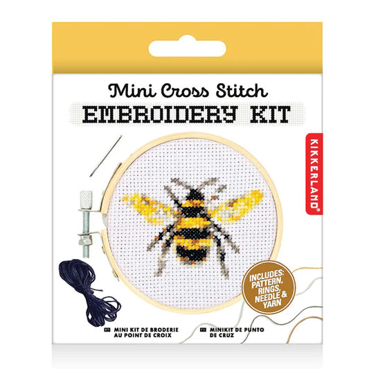 Kikkerland Mini Cross Stich Kit - Bee