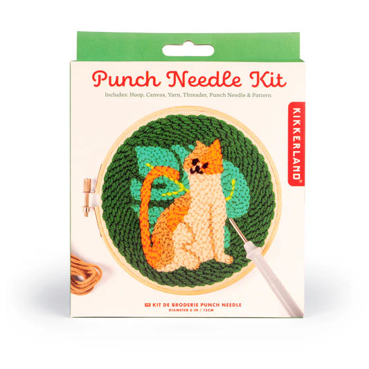 Kikkerland Crafters Punch Needle Kit - Cat