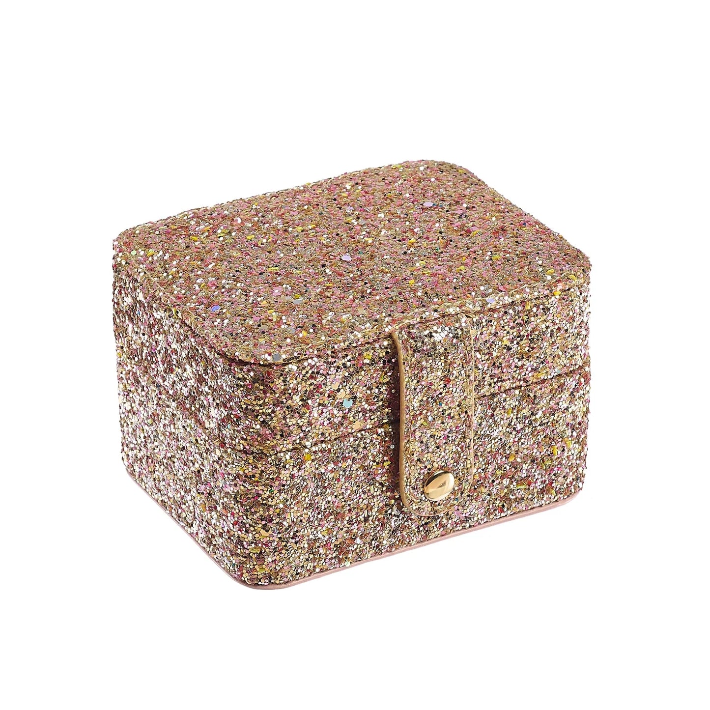 Gold Confetti Glitter Jewelry Box