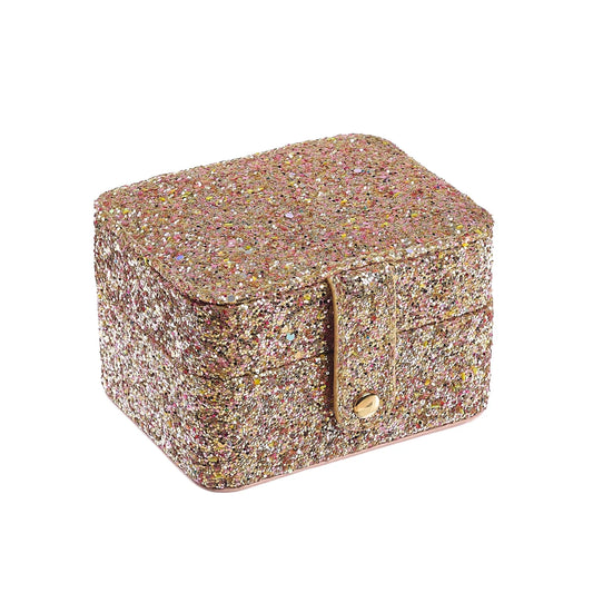 Gold Confetti Glitter Jewelry Box