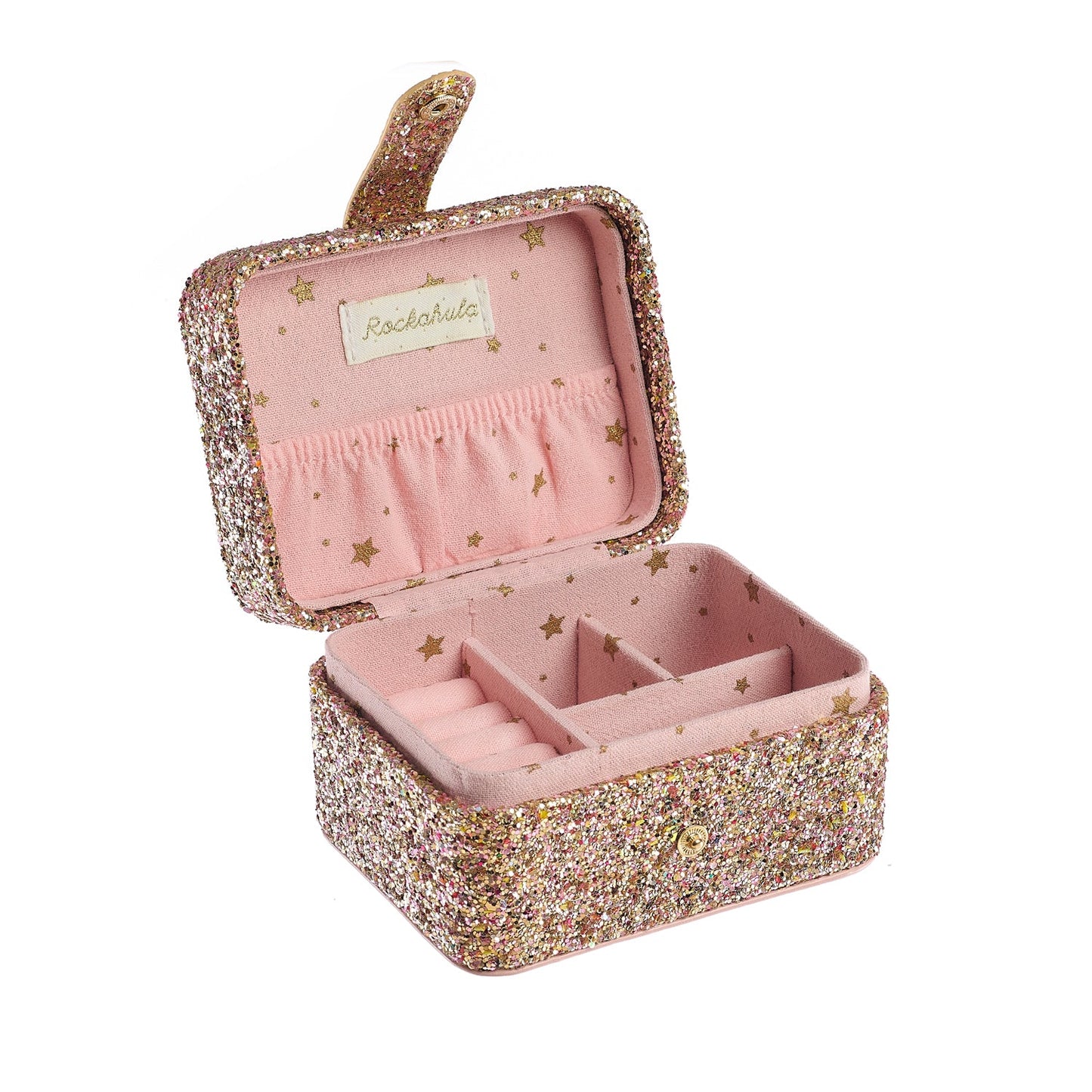 Gold Confetti Glitter Jewelry Box